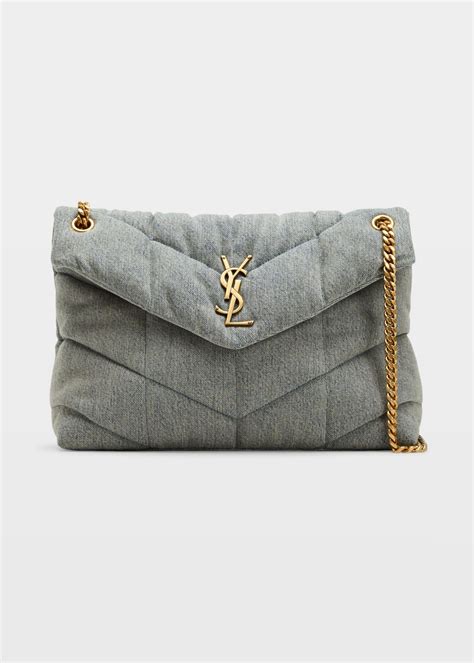 ysl slim purse|YSL denim puffer.